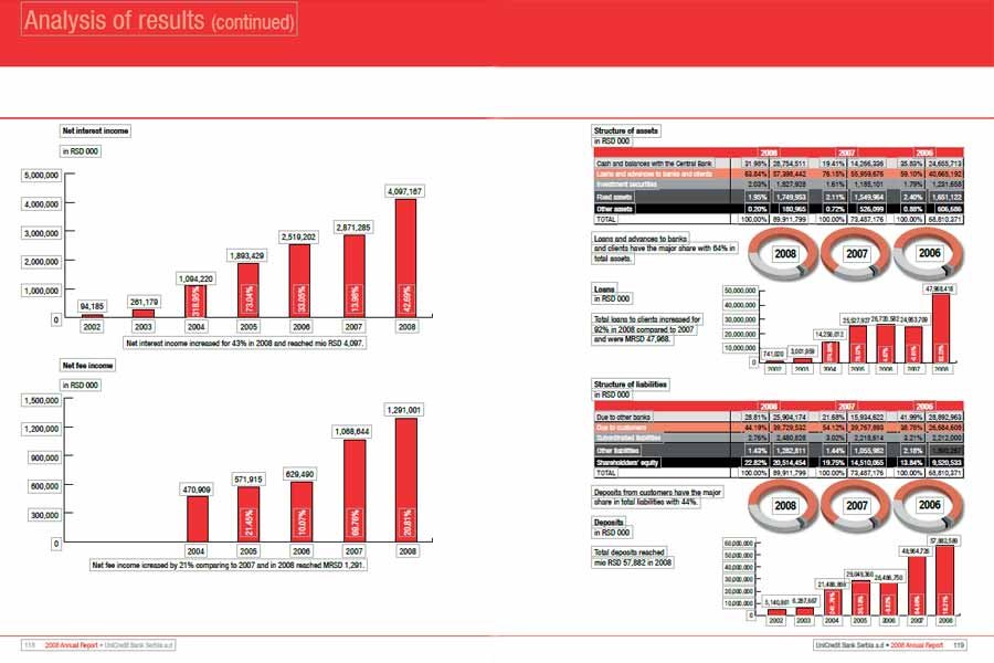 UniCredit Bank, Annual Report, Graphic design